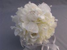 他の写真2: ウェディングブーケ（ラウンドブーケ・造花）　ホワイト/白