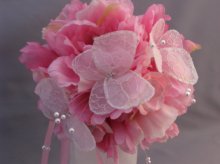 他の写真1: ウェディングブーケ（ラウンドブーケ・造花）　ピンク&ホワイト/白