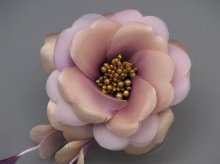 他の写真2: 花髪飾り さがり付き ピンク&パープル/紫