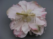 他の写真2: [着物・成人式・袴・卒業式・結婚式・ウェディング・パーティー]花髪飾り ダイヤ・パール付き ピンク