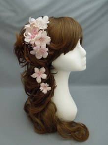 他の写真1: [髪飾り 着物・成人式・袴・卒業式・結婚式用]桜・花髪飾り 3点セット ピンク