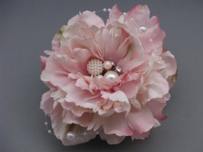 画像3: [着物・成人式・袴・卒業式・結婚式・ウェディング・パーティー]花髪飾り ダイヤ・パール付き ピンク