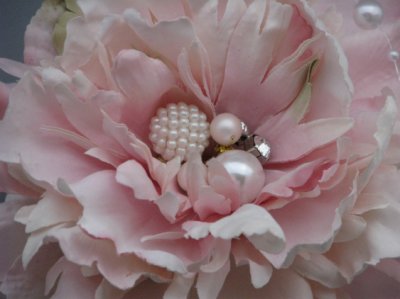 画像4: [着物・成人式・袴・卒業式・結婚式・ウェディング・パーティー]花髪飾り ダイヤ・パール付き ピンク