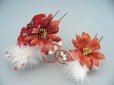 画像6: [着物・成人式・袴・卒業式・結婚式・ウェディング・パーティー]花髪飾り 羽つき レッド/赤