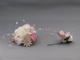 画像2: 髪飾り 着物 成人式 振袖 袴 卒業式 結婚式 七五三 ダリア 桜 つまみ細工 髪飾り ホワイト 白 ピンク (2)