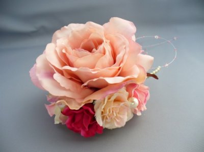 画像5: 髪飾り 着物 成人式 振袖 袴 卒業式 結婚式 七五三 バラ 髪飾り さがり 付き ピンク