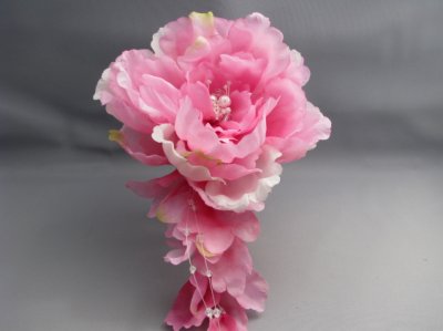 画像3: [着物・成人式・袴・卒業式・結婚式・ウェディング・パーティー]花髪飾り　花びらさがり付き　ピンク