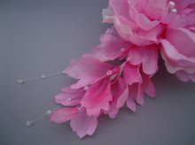他の写真3: [着物・成人式・袴・卒業式・結婚式・ウェディング・パーティー]花髪飾り　花びらさがり付き　ピンク