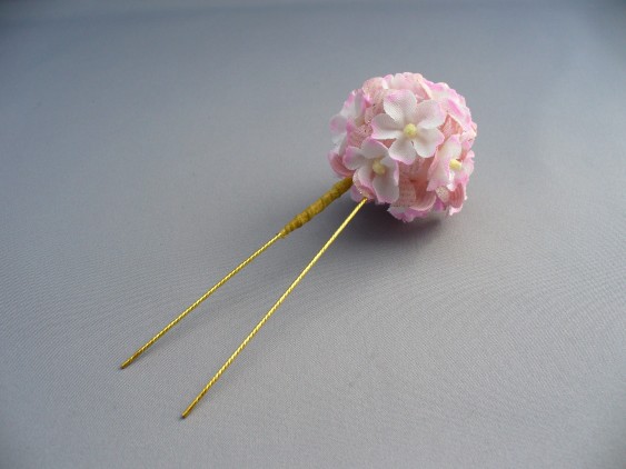 画像: [着物・成人式・袴・卒業式・結婚式・ウェディング・パーティー]花かんざし　ピンク